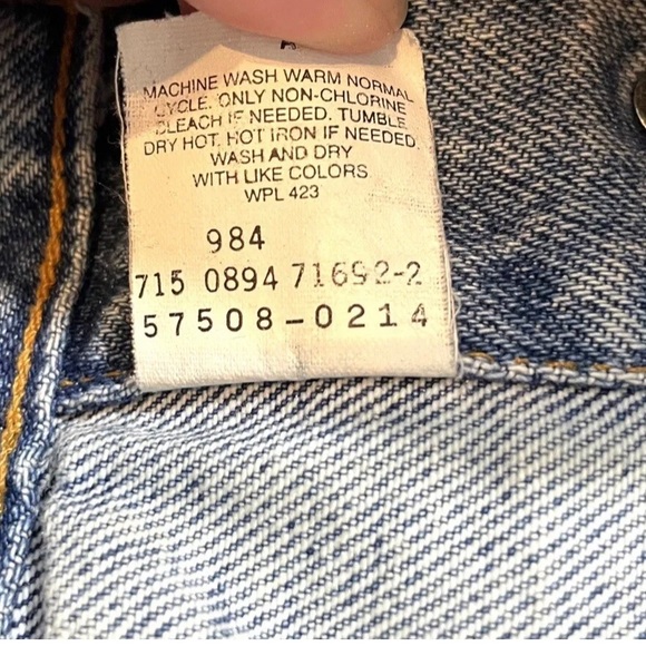 Vintage Unisex Levi’s Orange Tab Denim Oversized Trucker Jacket - Picture 5 of 7